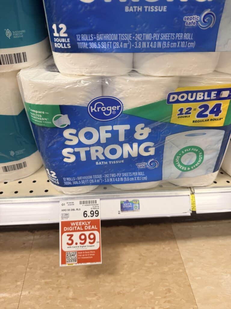 Kroger Toilet Paper shelf image