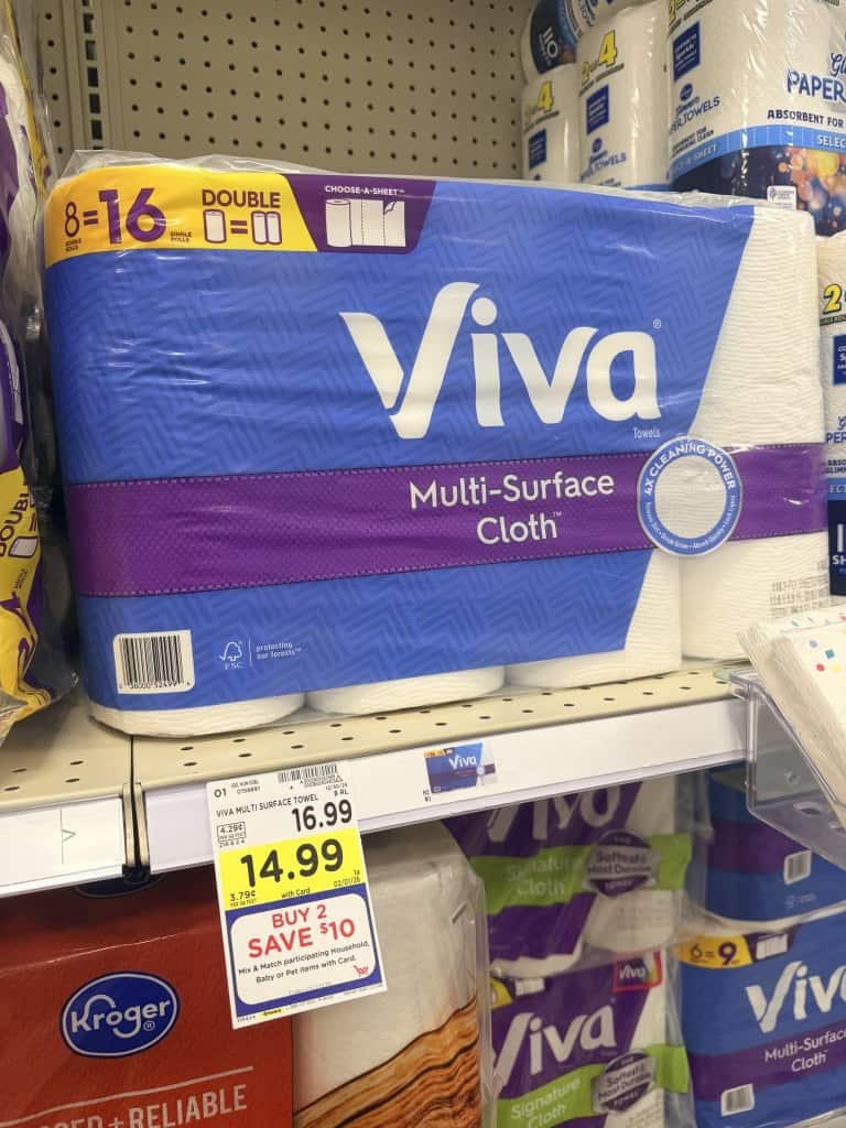 viva paper towels kroger shelf image