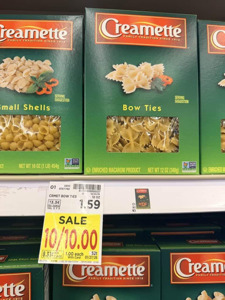 creamette pasta kroger shelf image