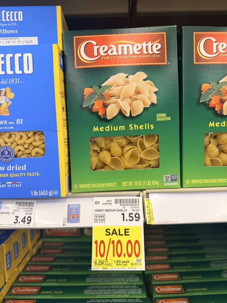 creamette pasta kroger shelf image