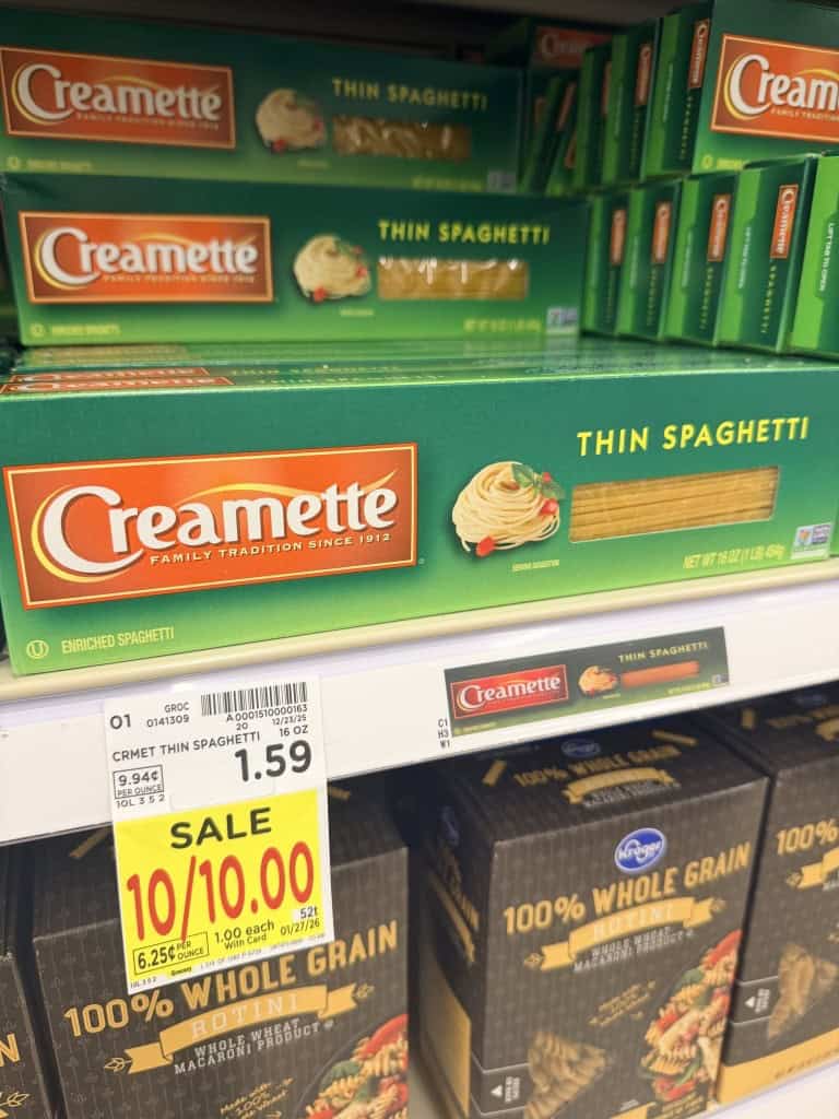 creamette pasta kroger shelf image