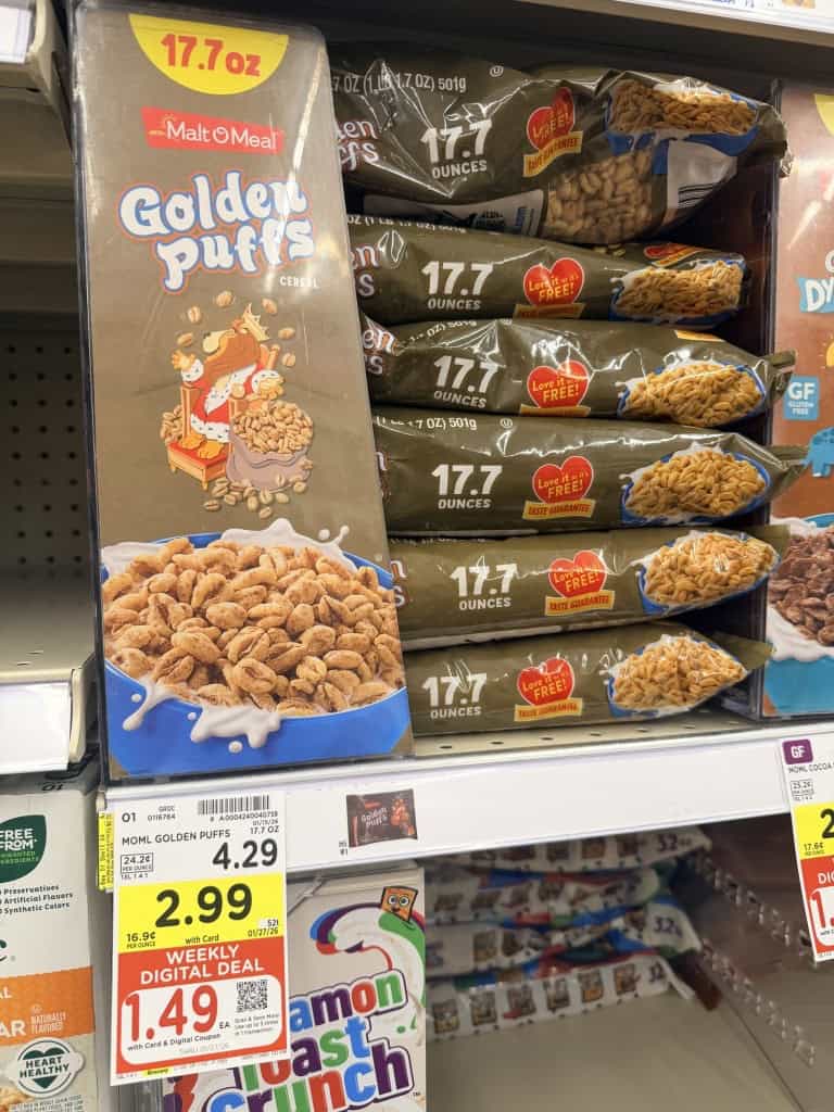 malt-o-meal cereal kroger shelf image
