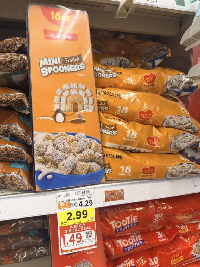 malt-o-meal cereal kroger shelf image
