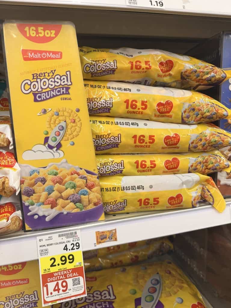 malt-o-meal cereal kroger shelf image