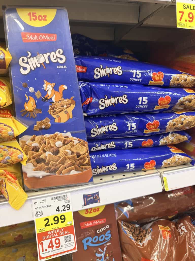 malt-o-meal cereal kroger shelf image