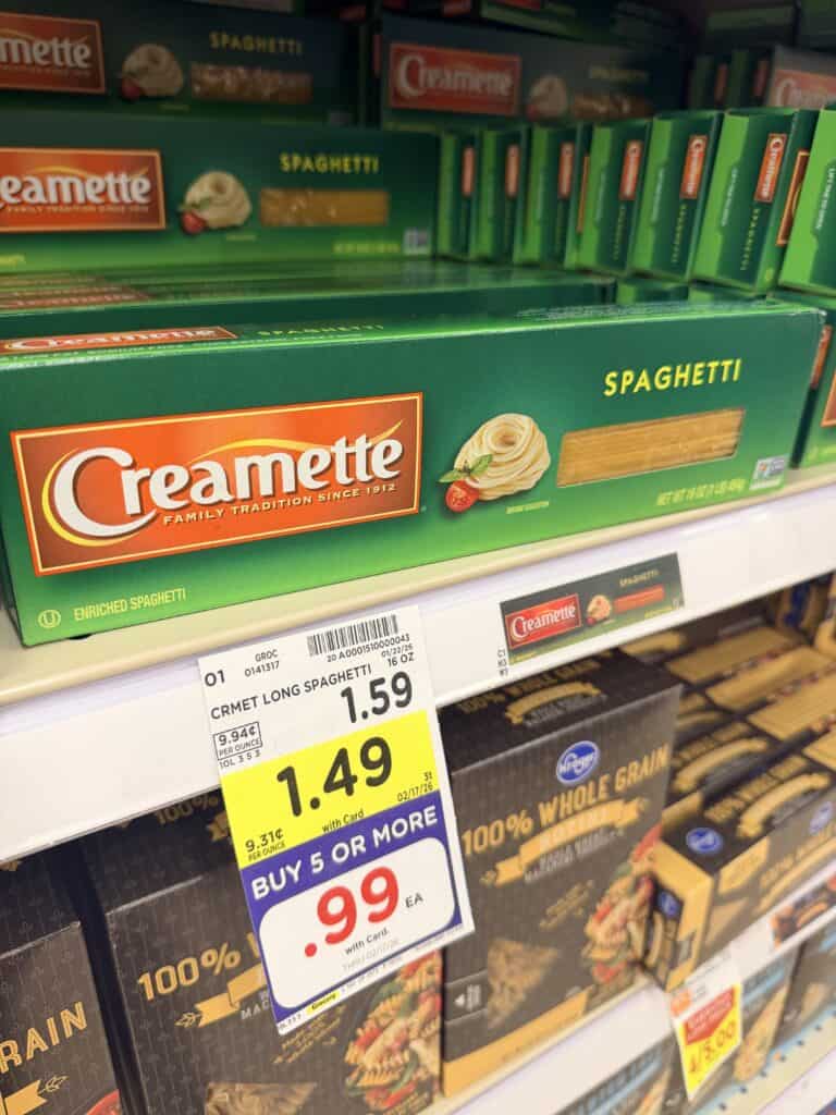 creamette pasta kroger shelf image
