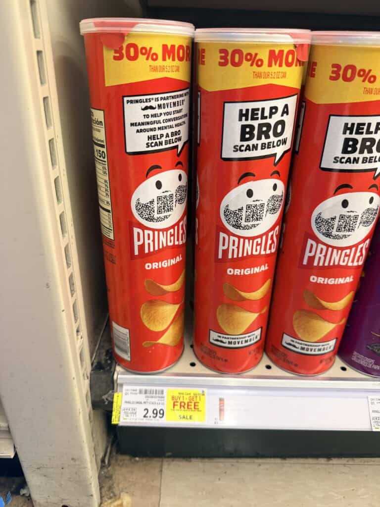Pringles Kroger shelf image