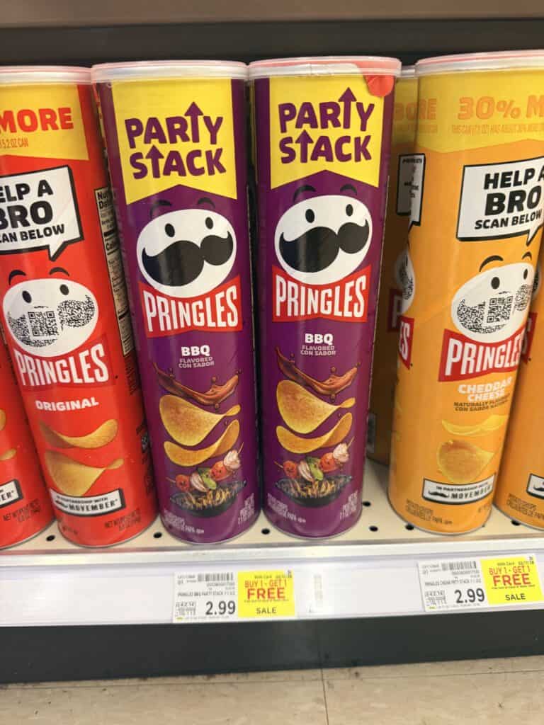 Pringles Kroger shelf image