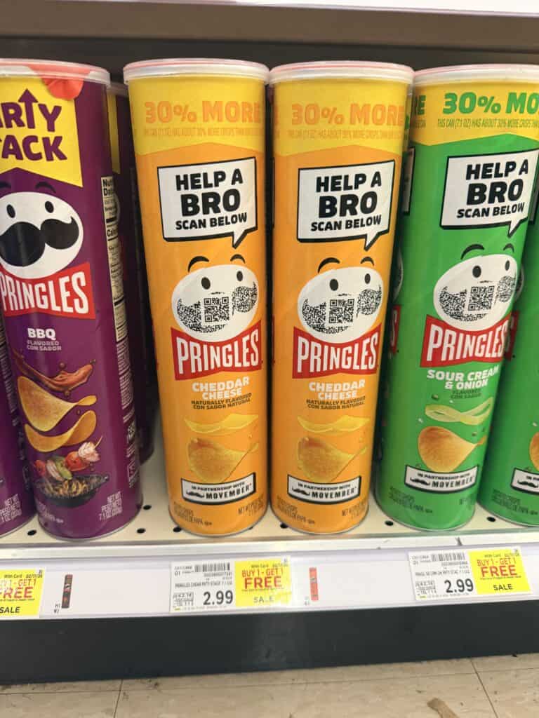 Pringles Kroger shelf image