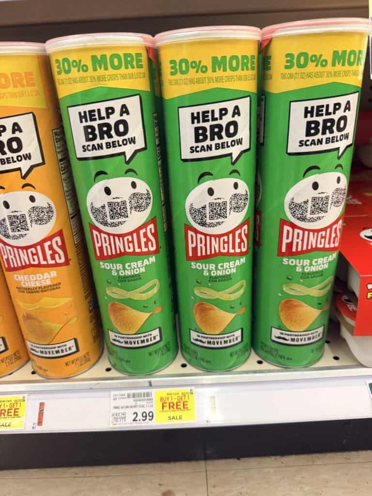 Pringles Kroger shelf image