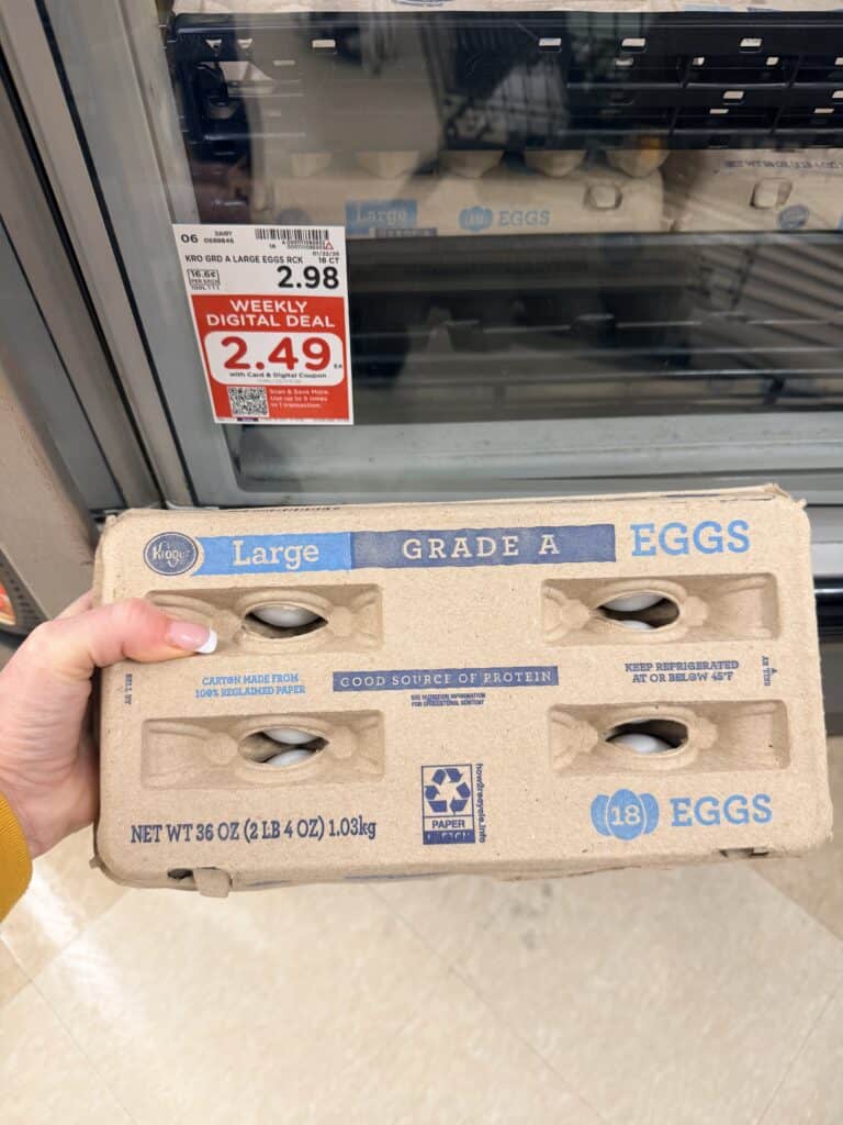kroger eggs shelf image