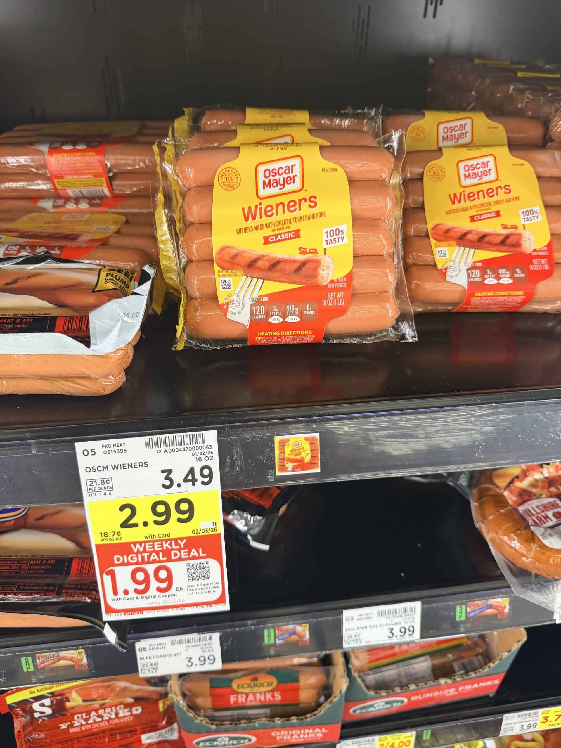 oscar mayer wieners kroger shelf image