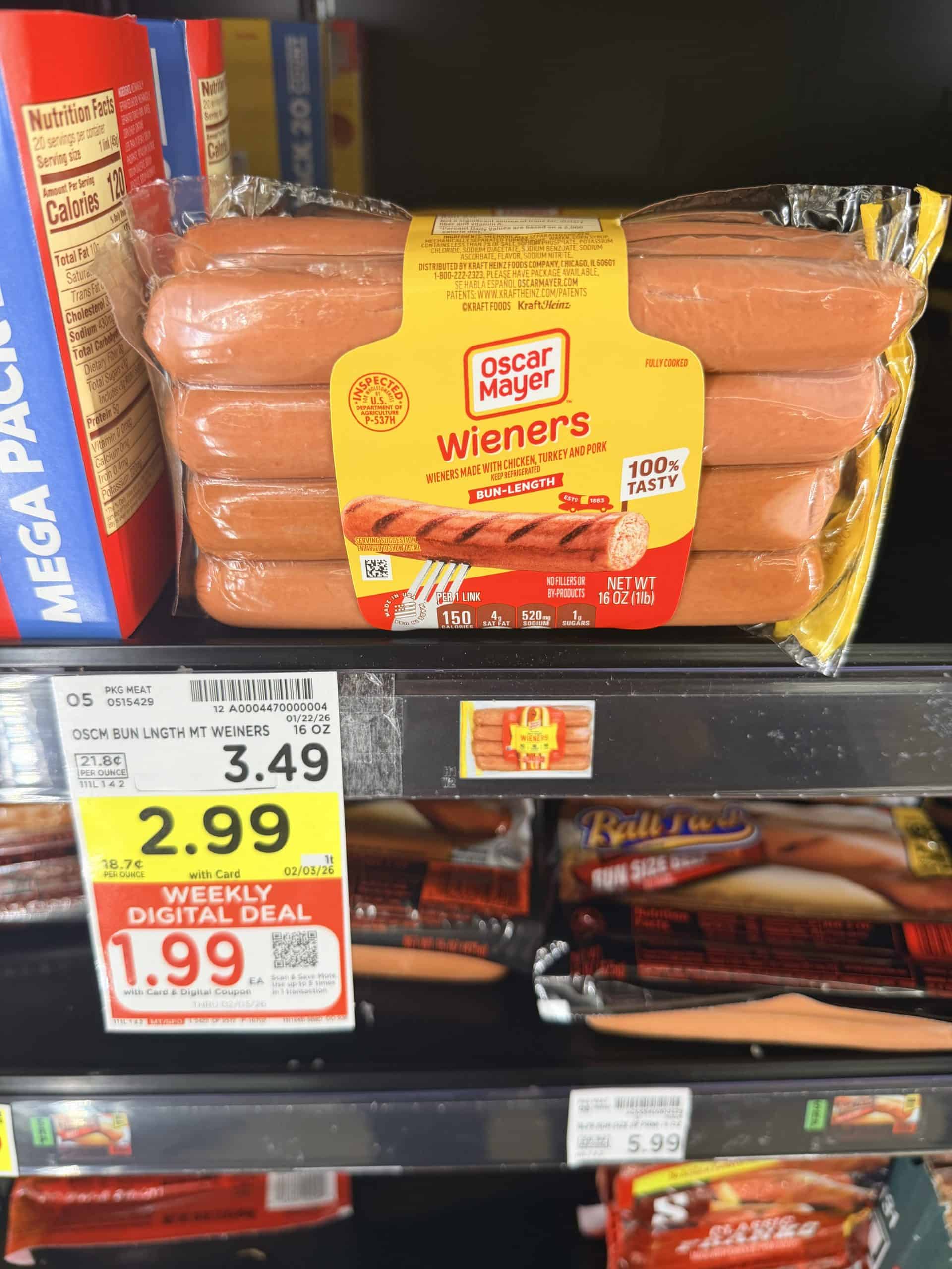 oscar mayer wieners kroger shelf image