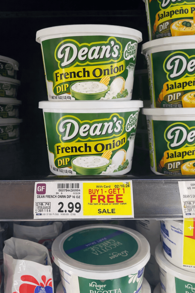 dean's dips kroger shelf image