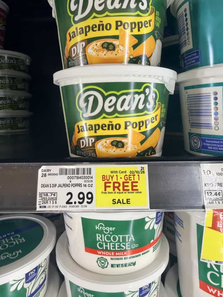 dean's dips kroger shelf image