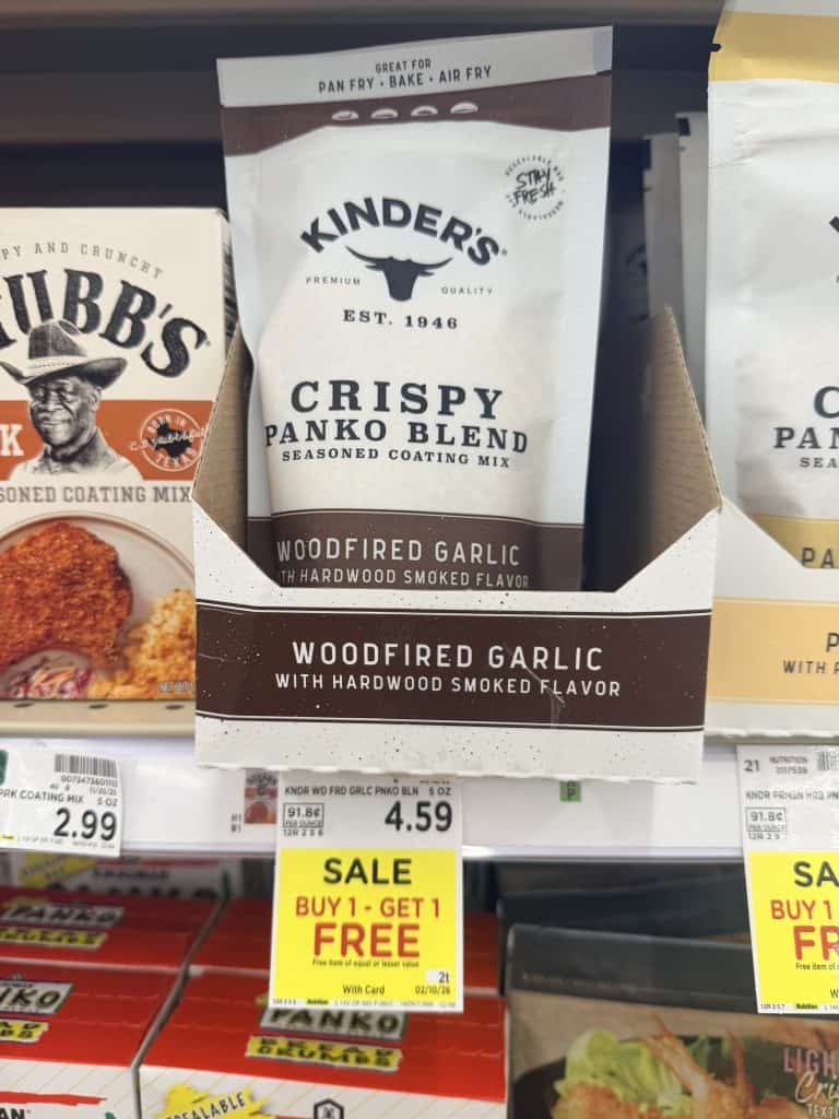 kinder's bread crumbs kroger shelf image