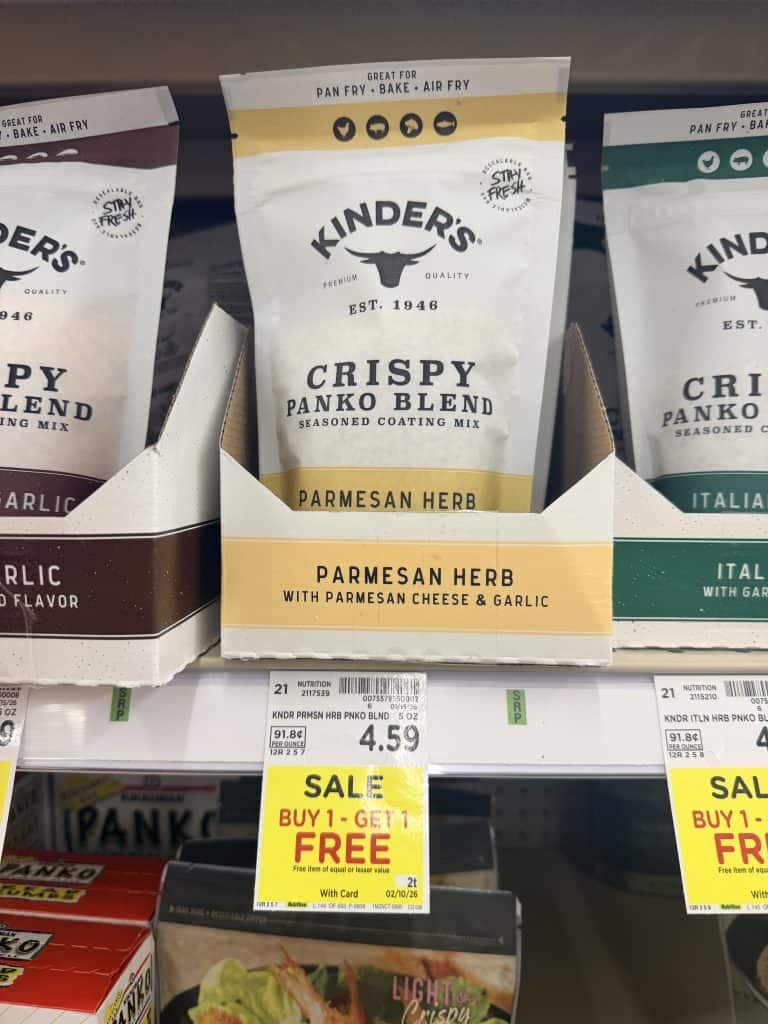 kinder's bread crumbs kroger shelf image