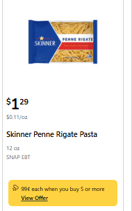skinner pasta kroger shelf image
