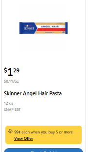 skinner pasta kroger shelf image