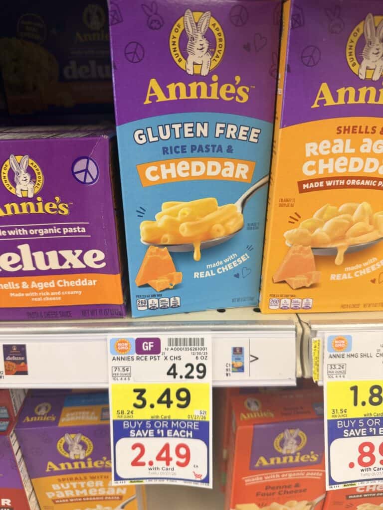 annie's mac and cheese kroger shelf image (1)