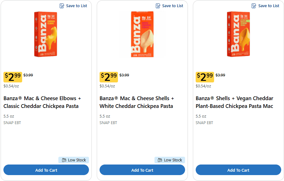 banza mac and cheese kroger shelf image (1)