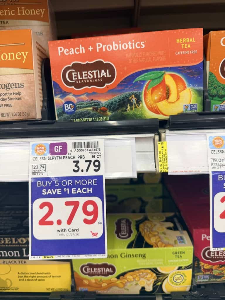 celestial seasonings tea kroger shelf image (1)
