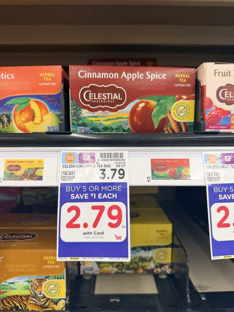 celestial seasonings tea kroger shelf image (1)