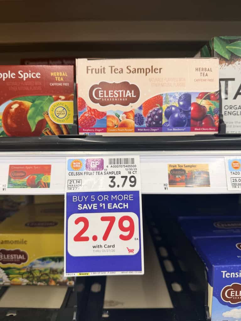 celestial seasonings tea kroger shelf image (1)