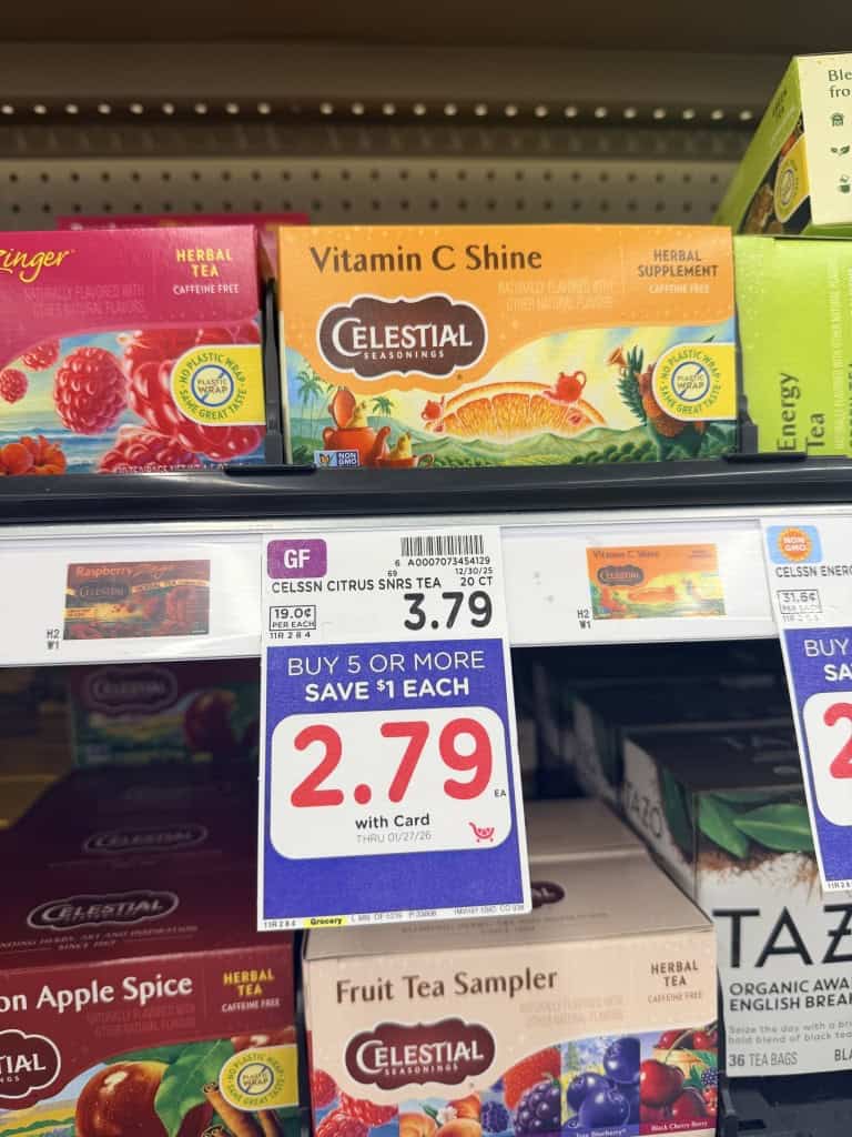 celestial seasonings tea kroger shelf image (1)