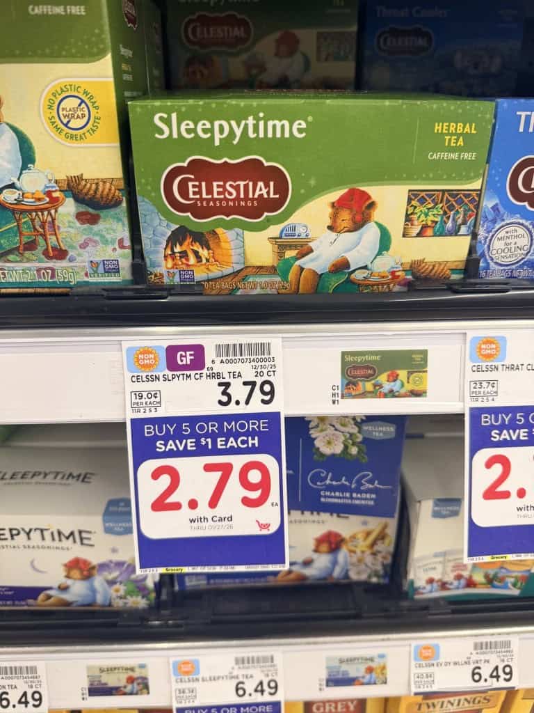 celestial seasonings tea kroger shelf image (1)