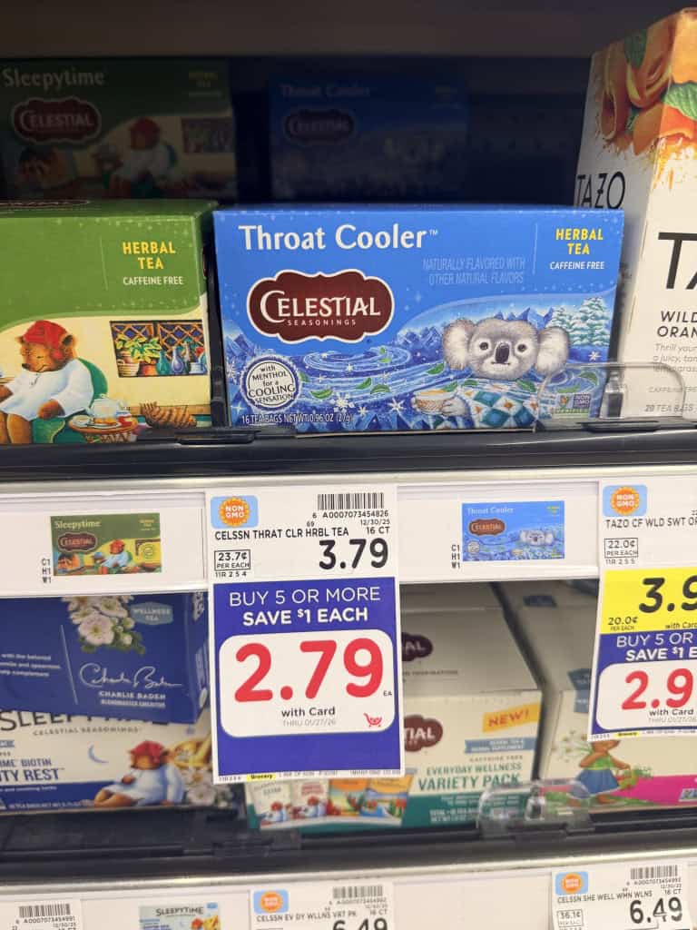 celestial seasonings tea kroger shelf image (1)