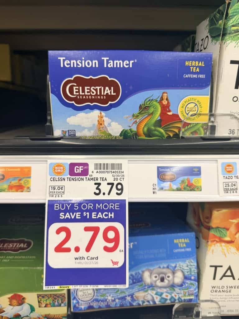 celestial seasonings tea kroger shelf image (1)