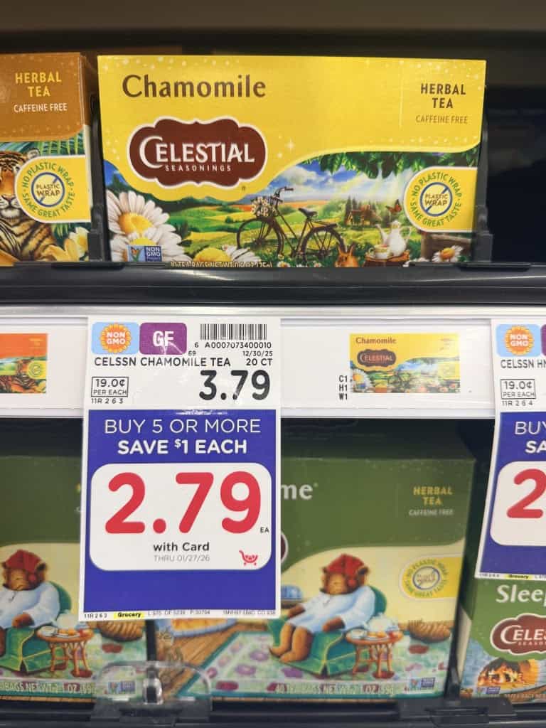 celestial seasonings tea kroger shelf image (1)