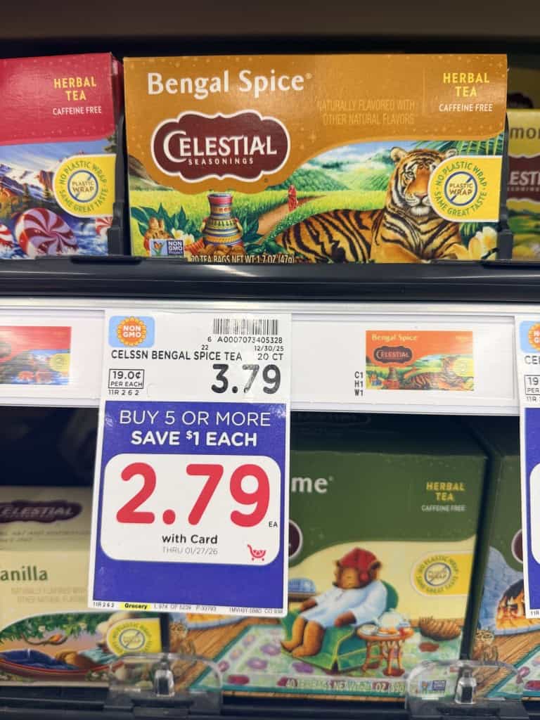 celestial seasonings tea kroger shelf image (1)