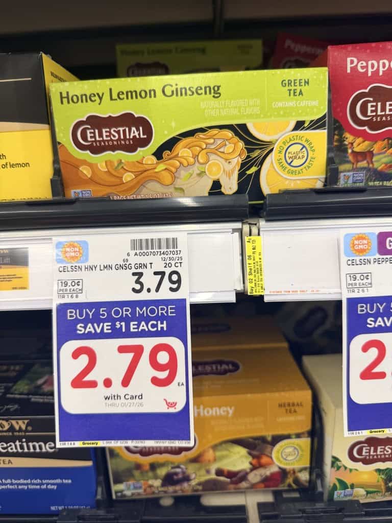 celestial seasonings tea kroger shelf image (1)