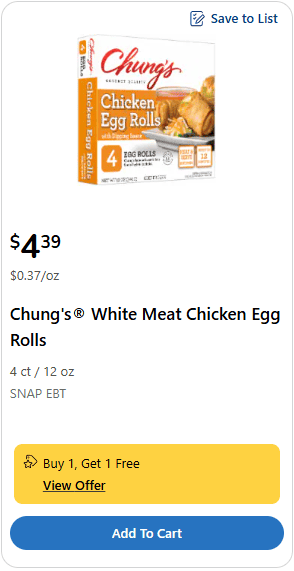 chung's egg rolls kroger price image 2