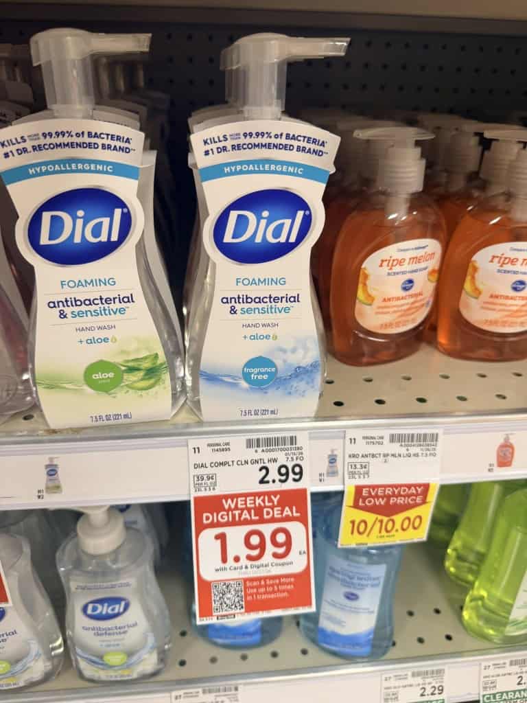 dial hand soap kroger shelf image (1)