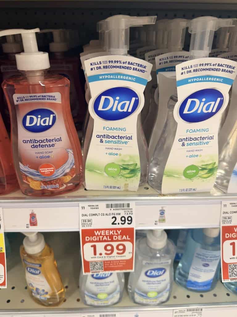 dial hand soap kroger shelf image (1)
