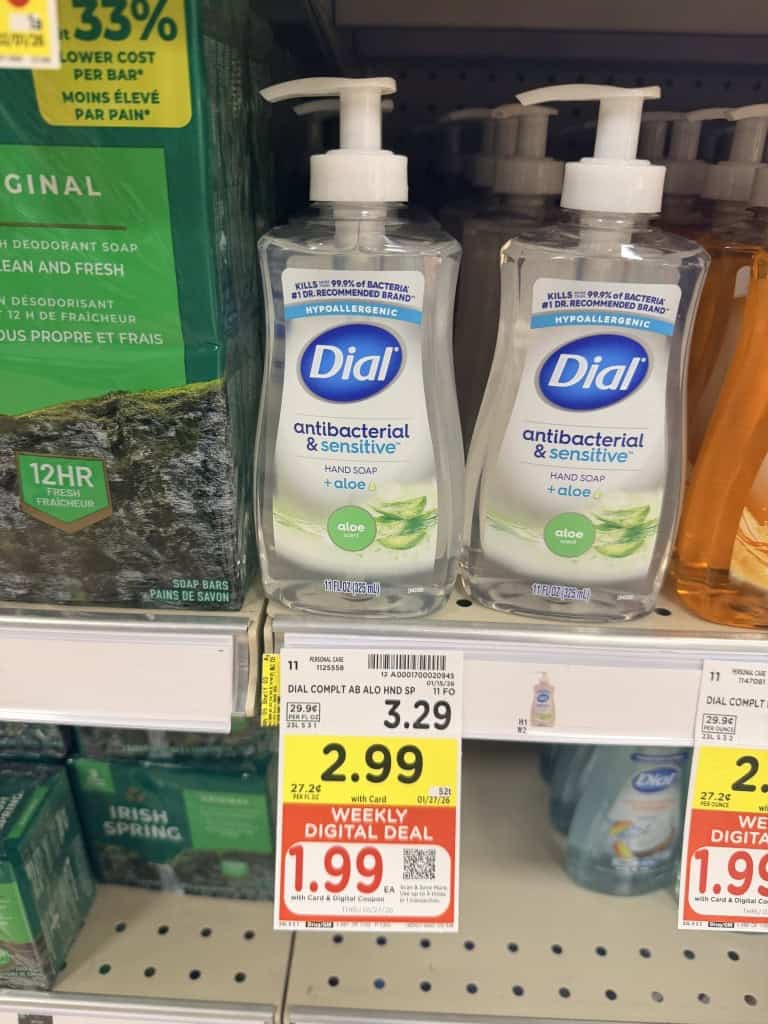 dial hand soap kroger shelf image (1)