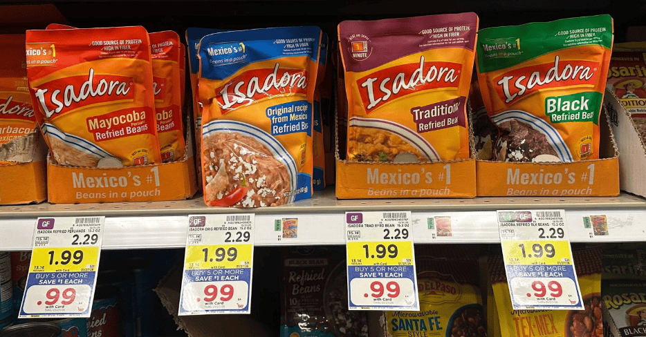 isadora refried beans kroger shelf image