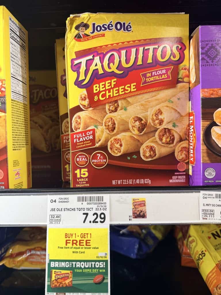 jose ole taquitos and mini tacos kroger shelf image (1)