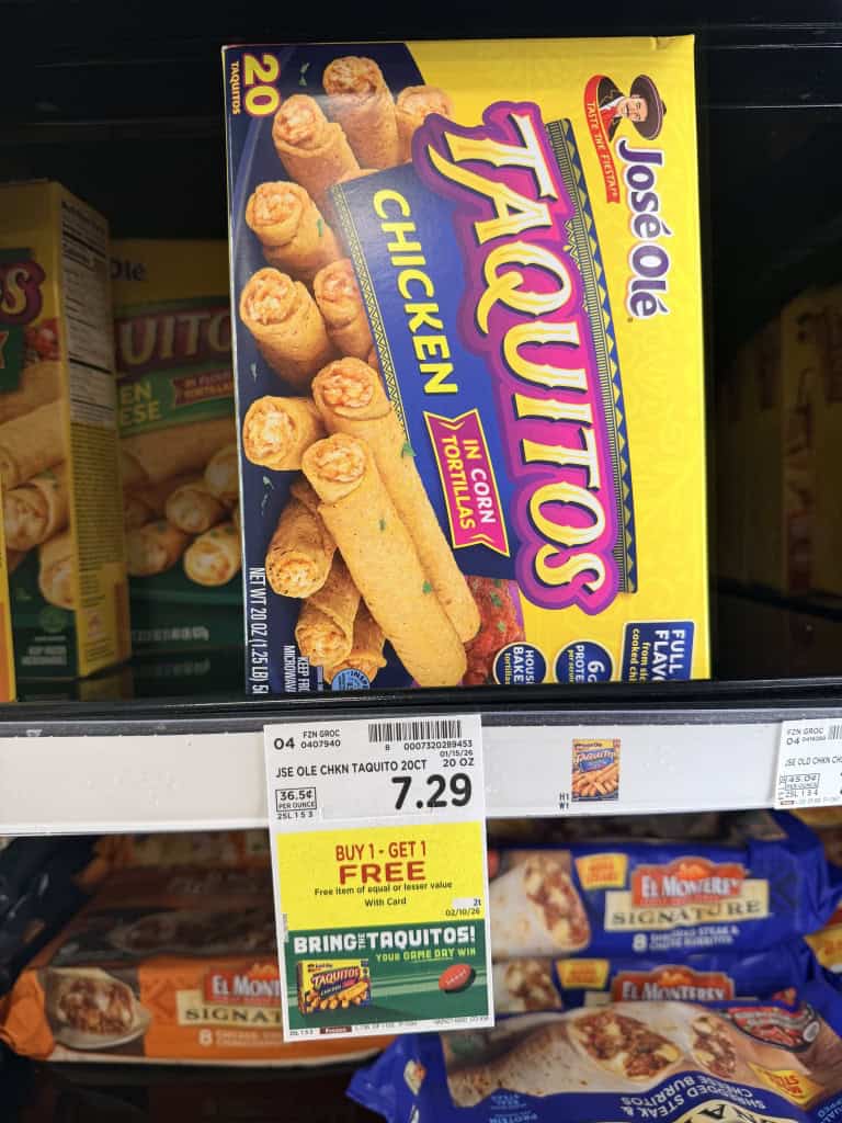 jose ole taquitos and mini tacos kroger shelf image (1)