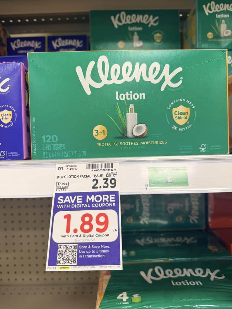 kleenex tissue kroger shelf image (2)