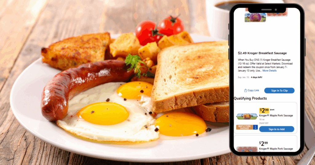 kroger breakfast sausage digital coupon