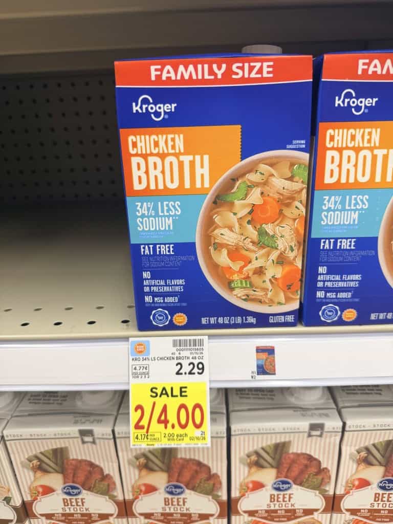 kroger family size broth shelf image