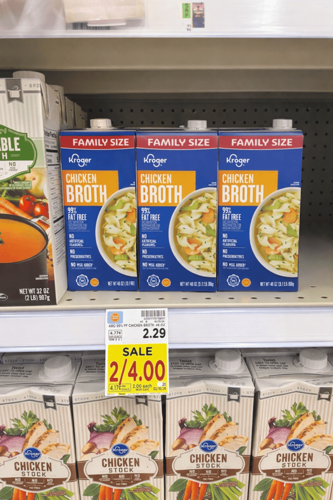 kroger family size broth shelf image
