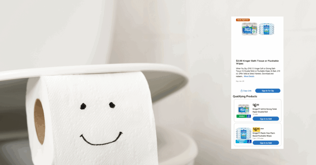 kroger toilet paper digital coupon