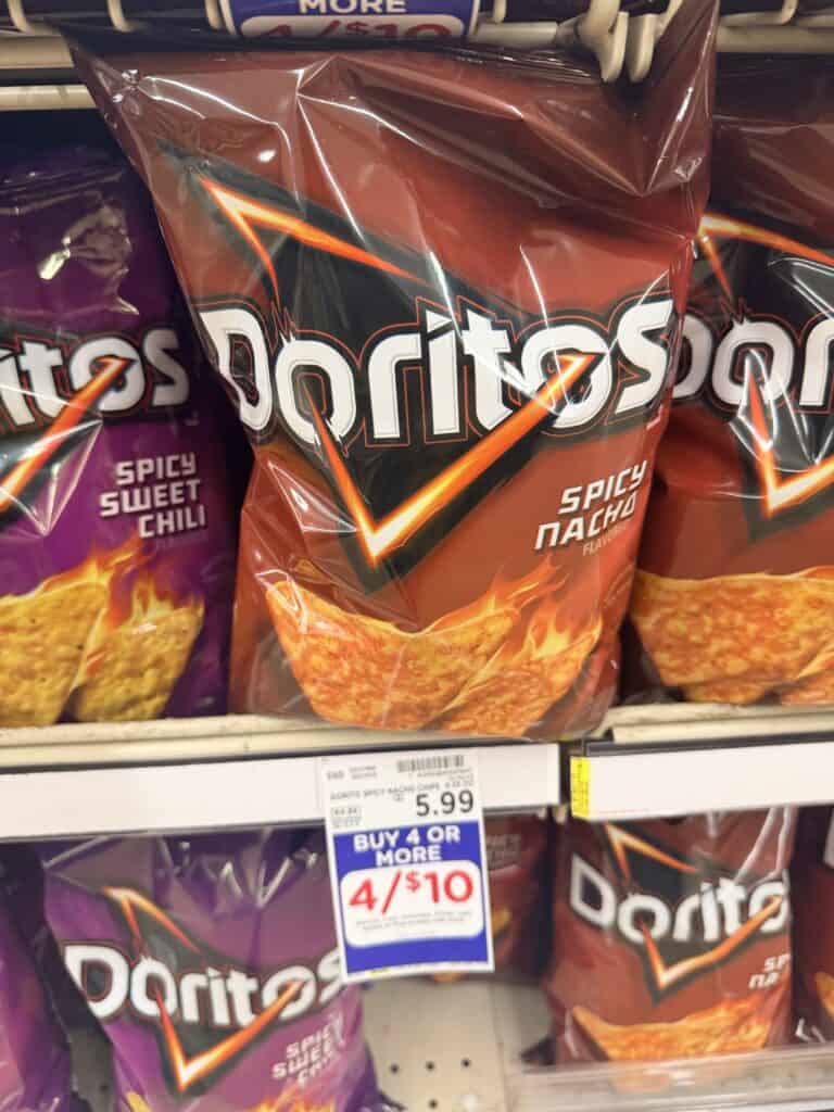 lay's, doritos and sunchips kroger shelf image (3)