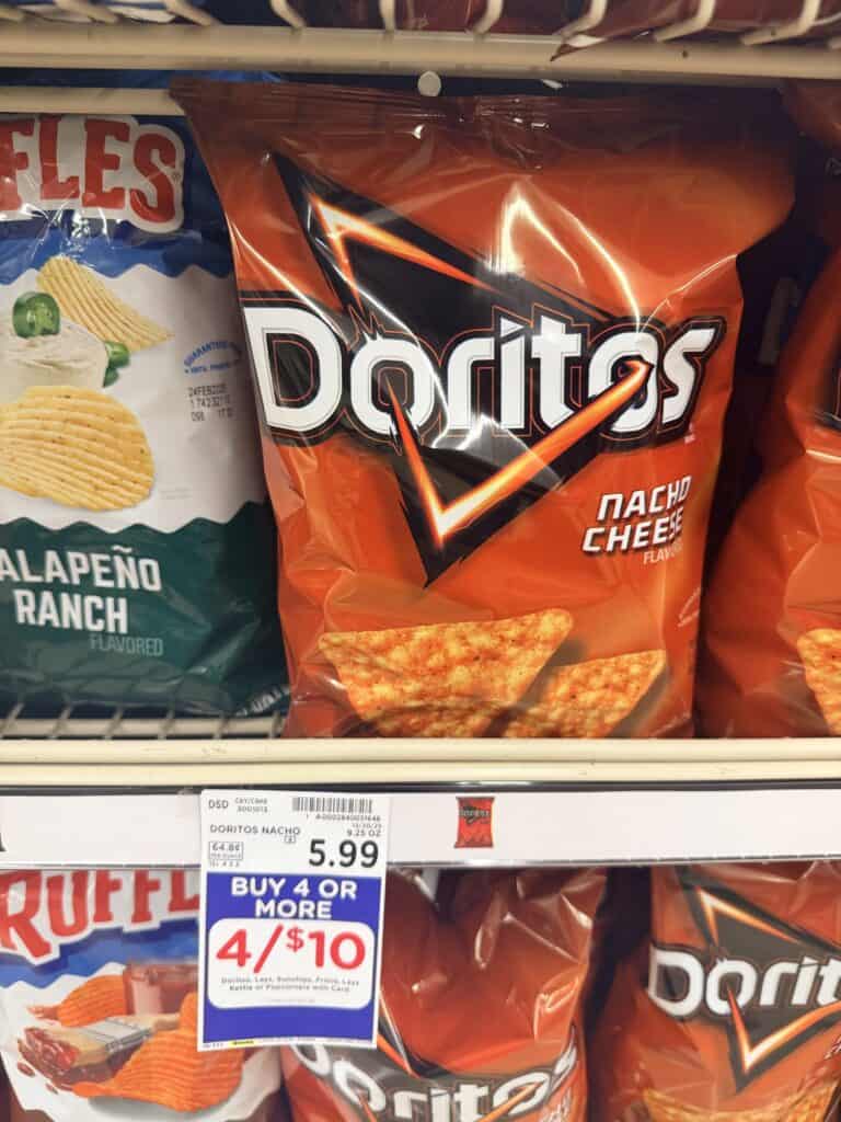 lay's, doritos and sunchips kroger shelf image (3)