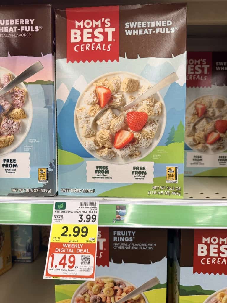 mom's best cereal kroger shelf image (1)